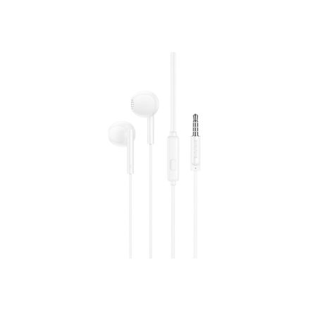 Vezetékes fülhallgató, headset 3,5 mm-es Jack csatlakozóval Borofone BM76 Ocean fehér