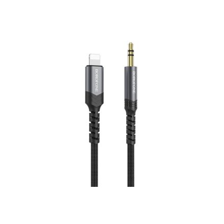 Audio kábel (Jack/Lightning) 1 méteres Borofone BL15 Hi-Sound grafit