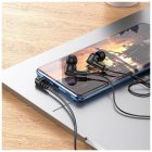 Vezetékes fülhallgató, headset 3,5 mm-es Jack csatlakozóval Hoco M102 Ingenious fekete