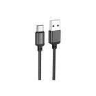 Töltő és adatkábel USB/Type-C csatlakozóval 1 méter Borofone BX87 Sharp fekete