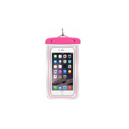 Vízálló nyakba akasztós telefontok 6,5 colig SLT pink