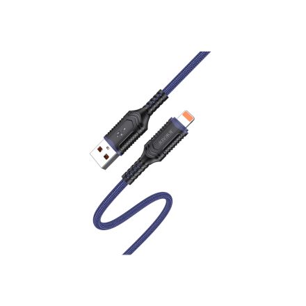 Töltő és adatkábel Lightning csatlakozóval 3A 1 méter Jokade JA019 kék