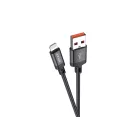 Töltő és adatkábel Lightning csatlakozóval 3A 1 méter Jokade JA022 fekete