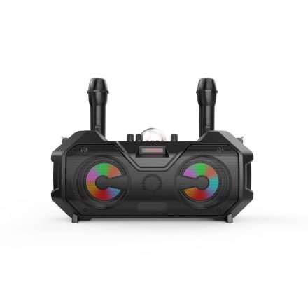 Bluetooth party hangszóró 2 mikrofonnal távirányítóval ZQS 4240 fekete