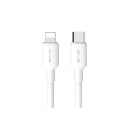 Töltő és adatkábel Type-C/Lightning csatlakozókkal Usams Sj612 U84 PD20W 3 méter fehér