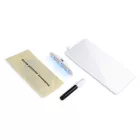 Karc és ütésálló üvegfólia hajlított átlátszó szélekkel Honor Magic5 Pro UV fényre szilárduló ragasztóval