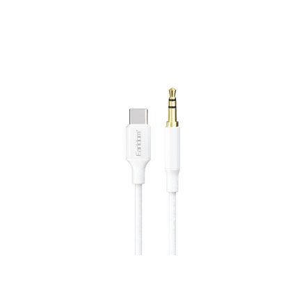Audió kábel Type-C/Jack (3.5 mm) csatlakozóval 1 m Earldom ET-AUX63 fehér