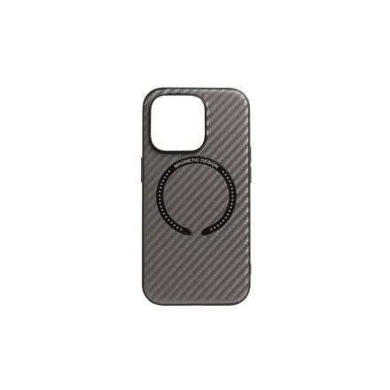 TPU carbon mintás telefontok magsafe iPhone 15 Pro 6.1 colos YooUp Magnetic szürke