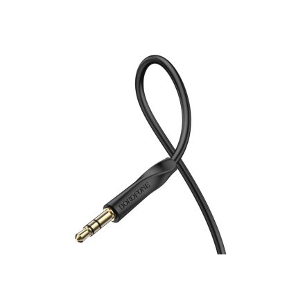 3.5 mm-es Jack csatlakozós audiókábel 1 méter Borofone BL16 Sound Aux Audio (Jack) fekete