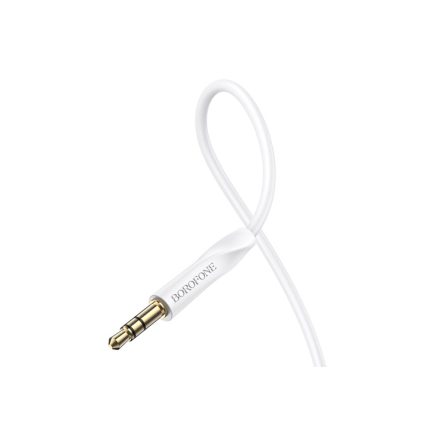 3.5 mm-es Jack csatlakozós audiókábel 1 méter Borofone BL16 Sound Aux Audio (Jack) fehér
