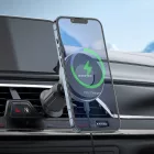 Szellőzőrácsra rögzíthető autós tartó wireless töltéssel Borofone BH202 grafit
