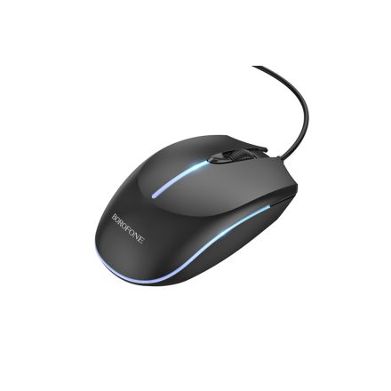 Gaming vezetékes egér RGB világítással Borofone BG10 Soaring fekete
