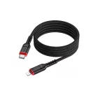 Töltő és adatkábel Type-C/Lightning csatlakozóval Hoco X59 Victory PD 20W 1 méter fekete