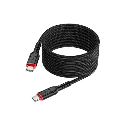 Töltő és adatkábel Type-C/Type-C csatlakozóval Hoco X59 Victory 60W 2 méter fekete