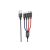 4in1 töltőkábel 1 méter USB-Lightning/Type-C/Type-C/Micro-USB kábel Hoco X76 fekete-piros-kék
