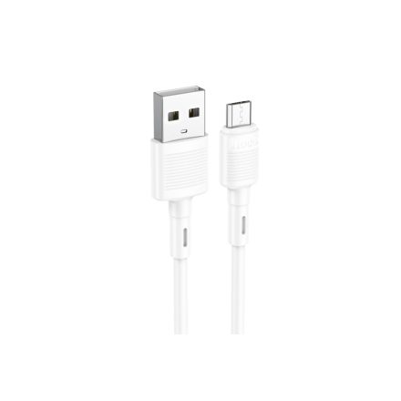 Töltő és adatkábel USB/Micro-USB csatlakozóval Hoco X83 Victory 1 méter fehér