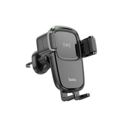 Szellőzőrácsra rögzíthető autós telefontartó wireless töltővel Hoco HW1 Pro fekete