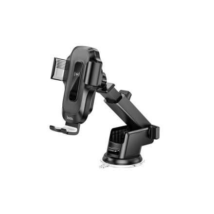 Tapadókorongos, wireless töltő és autós telefontartó Hoco HW3 Wise Automatic fekete