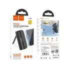 Power Bank 5000 mAh HOCO J106 Pocker Power Lightning fekete