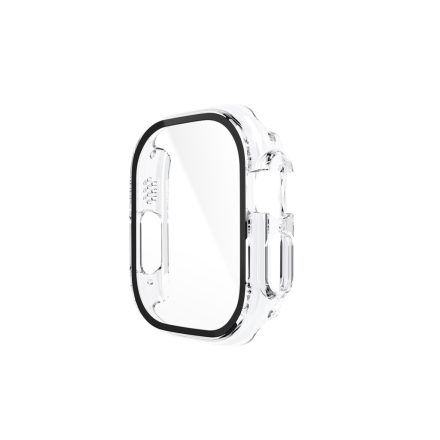 Átlátszó TPU óratok átlátszó védőfóliával Apple Watch Ultra 49 mm Hoco WS6 Shadow