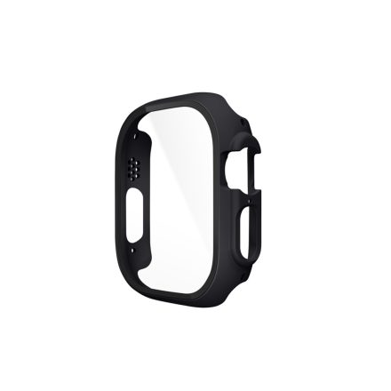 fekete TPU óratok átlátszó védőfóliával Apple Watch Ultra 49 mm Hoco WS6 Shadow
