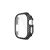 Carbon mintás TPU óratok átlátszó védőfóliával Apple Watch Ultra 49 mm Hoco WS6 Shadow