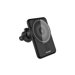   Szellőzőrácsra rögzíthető wireless töltős autós telefontartó Kakusiga KSC-779 fekete