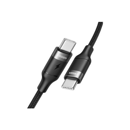 Töltő és adatkábel Type-C/Type-C csatlakozóval 100W 5A 1.5 méter Veger CC02 fekete