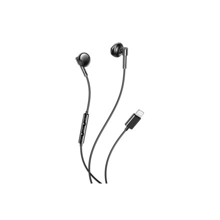 Vezetékes bluetooth fülhallgató, stereo headset XO EP61 Lightning csatlakozóval fekete
