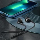 Vezetékes bluetooth fülhallgató, stereo headset XO EP61 Lightning csatlakozóval fekete