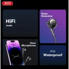 Vezetékes bluetooth fülhallgató, stereo headset XO EP61 Lightning csatlakozóval fekete