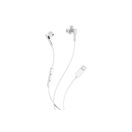 Vezetékes bluetooth fülhallgató, stereo headset XO EP61 Lightning csatlakozóval fehér