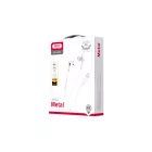 Vezetékes bluetooth fülhallgató, stereo headset XO EP61 Lightning csatlakozóval fehér
