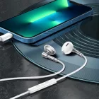 Vezetékes bluetooth fülhallgató, stereo headset XO EP61 Lightning csatlakozóval fehér