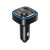 2 USB és 1 Type-C portos autós telefontöltő 3.1A + FM transmitter XO BCC08 fekete