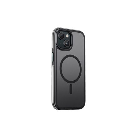 TPU matt fekete színű Magsafe telefontok fekete kerettel iPhone 15 Plus 6.7 col Hoco AS5 19ft Anti-Fall
