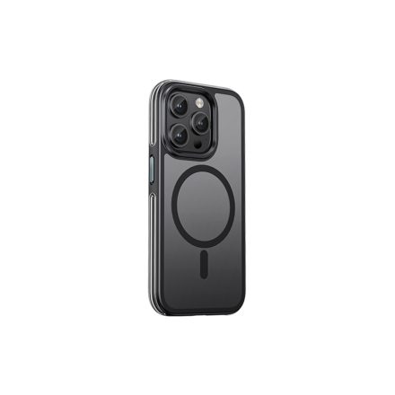 TPU matt fekete Magsafe telefontok fekete kerettel iPhone 15 Pro 6.1 col Hoco AS5 19ft Anti-Fall