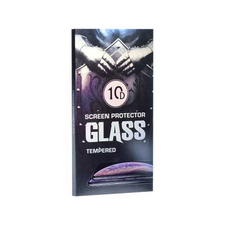Karc és ütésálló üvegfólia fekete kerettel iPhone 15 Pro Max 6.7 col 10D