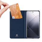 Dux Ducis Skin Pro Bőrhatású tok Samsung A14 sötétkék