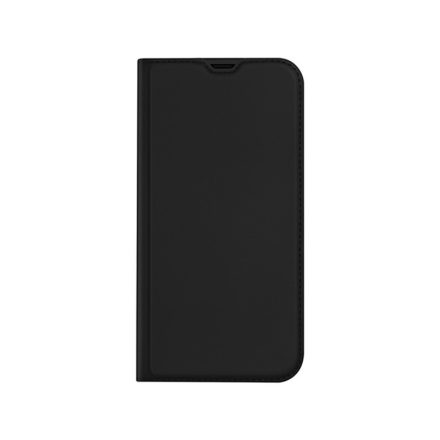 Bőrhatású oldalra nyíló mágneses telefontok ívelt sarkokkal kártyatartóval Samsung Galaxy A34 5G Dux Ducis Skin Pro fekete