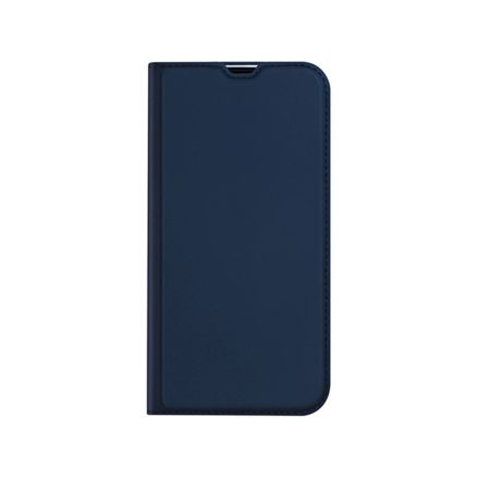 Bőrhatású oldalra nyíló mágneses telefontok ívelt sarkokkal kártyatartóval Samsung Galaxy A54 5G Dux Ducis Skin Pro sötétkék