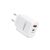 USB/Type-C portos hálózati gyorstöltő Veger 65W1A1C PD 65W fehér