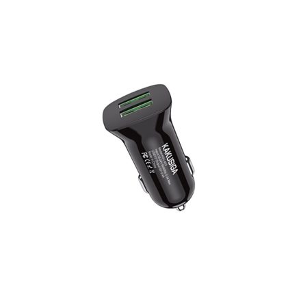 Dupla USB portos autós töltő 5V/2.4A Kakusiga KSC-853 fekete