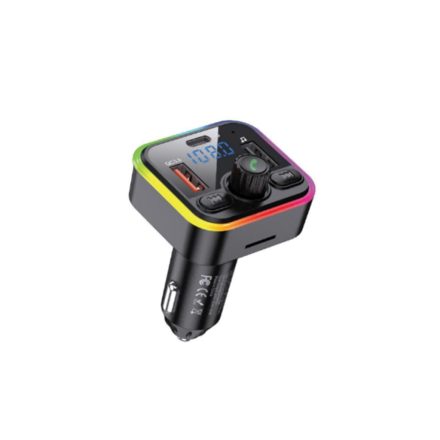 Dupla portos (Type-C/USB) autós gyorstöltő PD 40W 3A + FM transmitter Jokade JH015 fekete