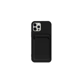 XO K28 Iphone 15 Plus Kártyatartós TPU tok fekete