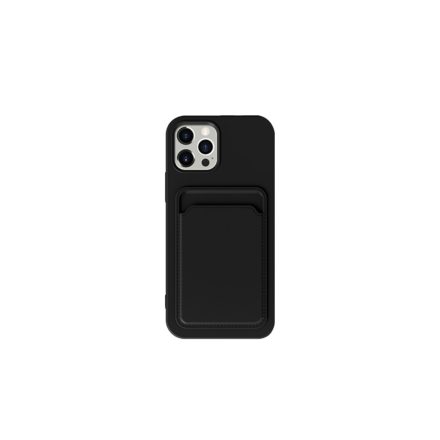 XO K28 Iphone 15 Pro Max Kártyatartós TPU tok fekete