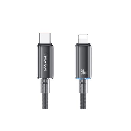 Usams SJ659 USB Type-C / Lightning kábel PD 1.2 méter fekete