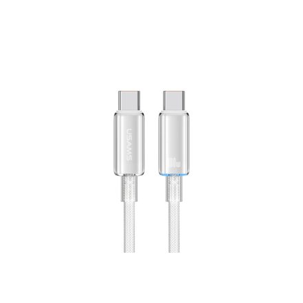 Usams SJ660 USB Type-C / Type-C kábel PD100W 1.2 méter fehér