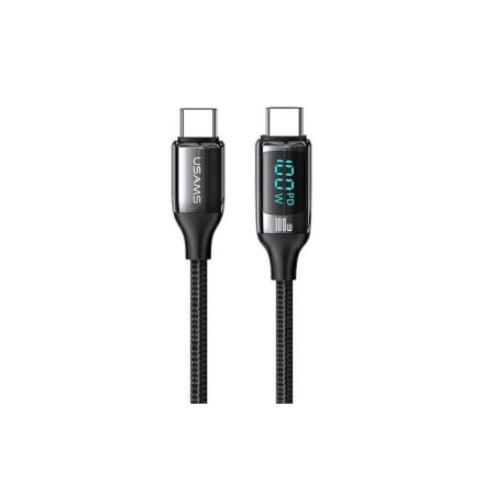 Usams SJ546 U78 USB Type-C / Type-C Digital display kábel 1.2 méter 100W fekete
