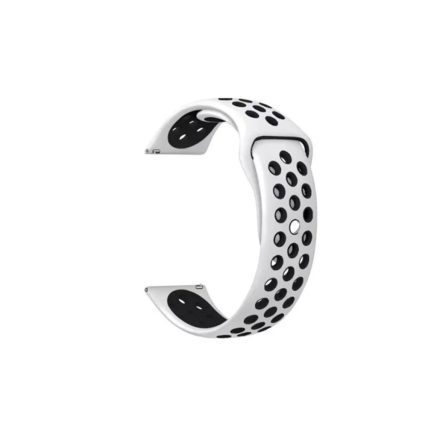 Univerzális Watch Szilikon sportszíj 22mm fehér-fekete